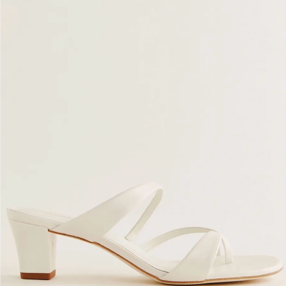 Reformation Shyla Heeled Sandal Ivory - Size 7.5